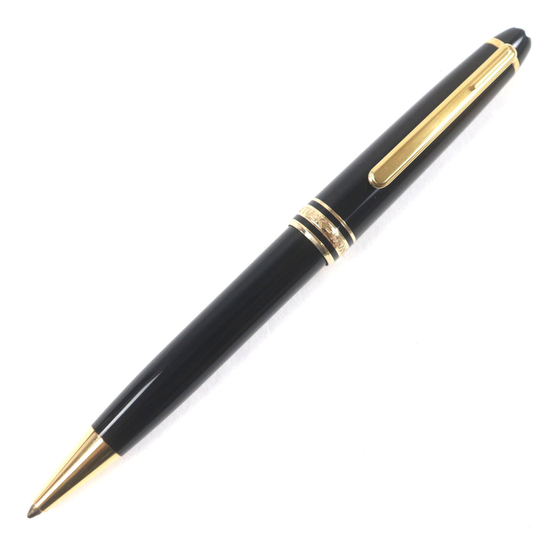 良品▼MONTBLANC モンブラン マイスターシュテュック クラシック ホワイトスター ツイスト式 ボールペン ブラック ゴールド 筆記確認済み