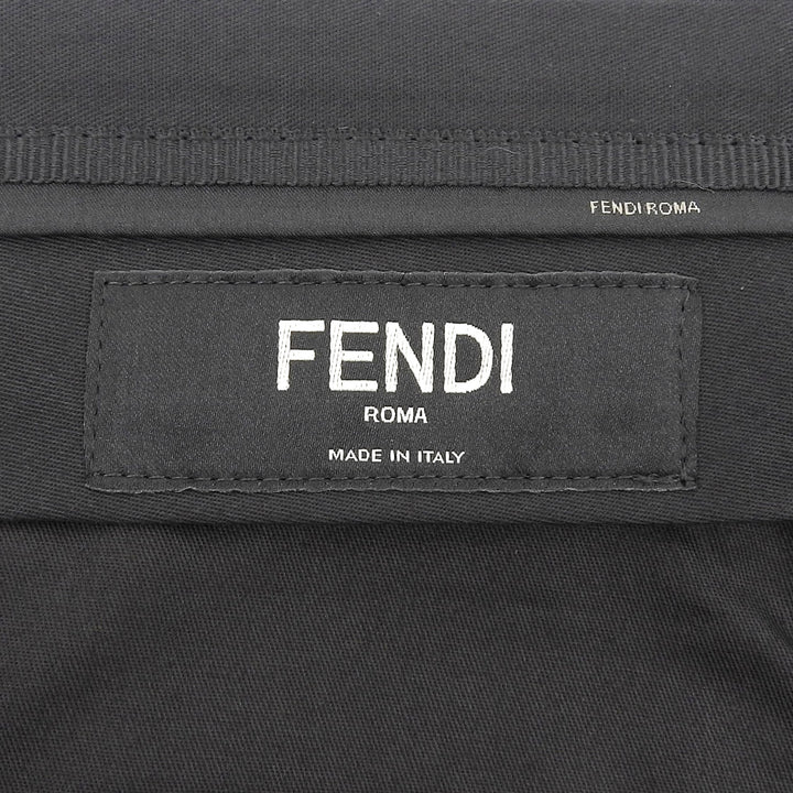 極美品▲FENDI フェンディ 2022年製 FB0521 FFロゴ刺繍 シャドーストライプ ショートパンツ ブラック 44 イタリア製 正規品 メンズ