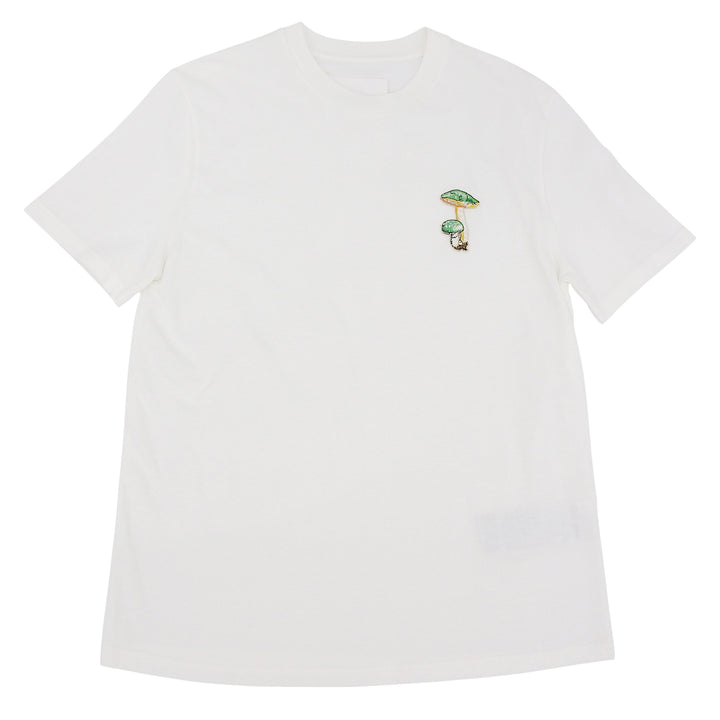 未使用品▲JIL SANDER+ ジルサンダープラス J40GC0127 コットン100％ マッシュルーム刺繡 半袖Ｔシャツ ホワイト カットソー S 正規品