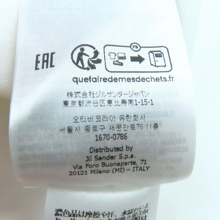 未使用品▲JIL SANDER+ ジルサンダープラス J40GC0127 コットン100％ マッシュルーム刺繡 半袖Ｔシャツ ホワイト カットソー S 正規品