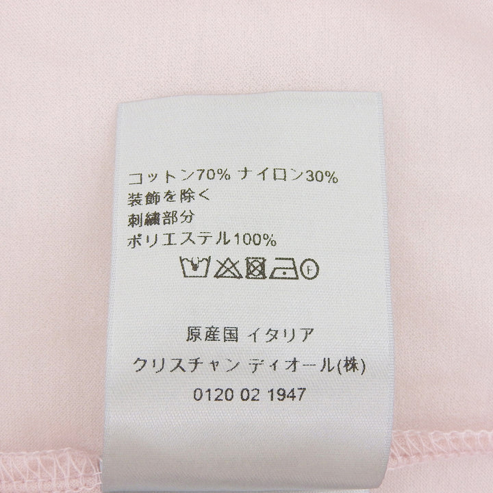 未使用品▲DIOR ディオール オム 243J831A0800 袖口ロゴ刺繡・ロゴボタン付き 長袖ニットポロシャツ ピンク S イタリア製 正規品 メンズ