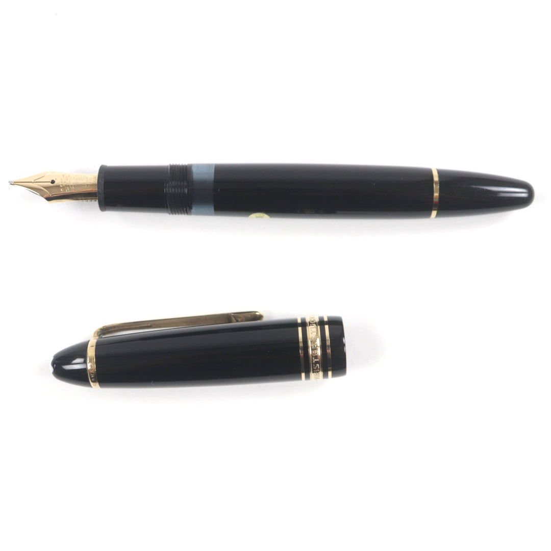良品▼MONTBLANC モンブラン マイスターシュテュック 146 ペン先14K Bニブ ホワイトスター 万年筆 ブラック ゴールド ドイツ製 メンズ