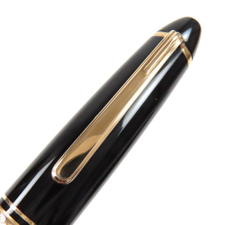 良品▼MONTBLANC モンブラン マイスターシュテュック 146 ペン先14K Bニブ ホワイトスター 万年筆 ブラック ゴールド ドイツ製 メンズ