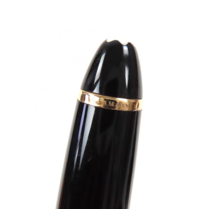良品▼MONTBLANC モンブラン マイスターシュテュック 146 ペン先14K Bニブ ホワイトスター 万年筆 ブラック ゴールド ドイツ製 メンズ