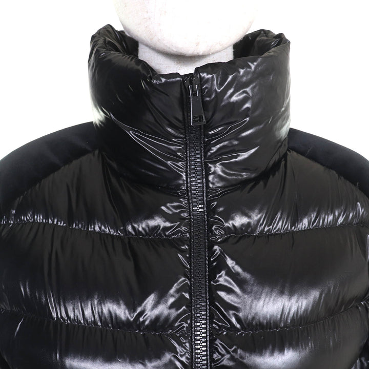 極美品△MONCLER モンクレール CELEPINE セレパイン ロゴワッペン ロゴベルト付き ZIPUP ダウンジャケット ブラック 00 国内正規品