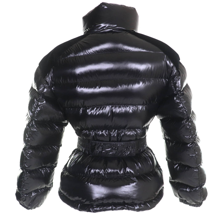 極美品△MONCLER モンクレール CELEPINE セレパイン ロゴワッペン ロゴベルト付き ZIPUP ダウンジャケット ブラック 00 国内正規品