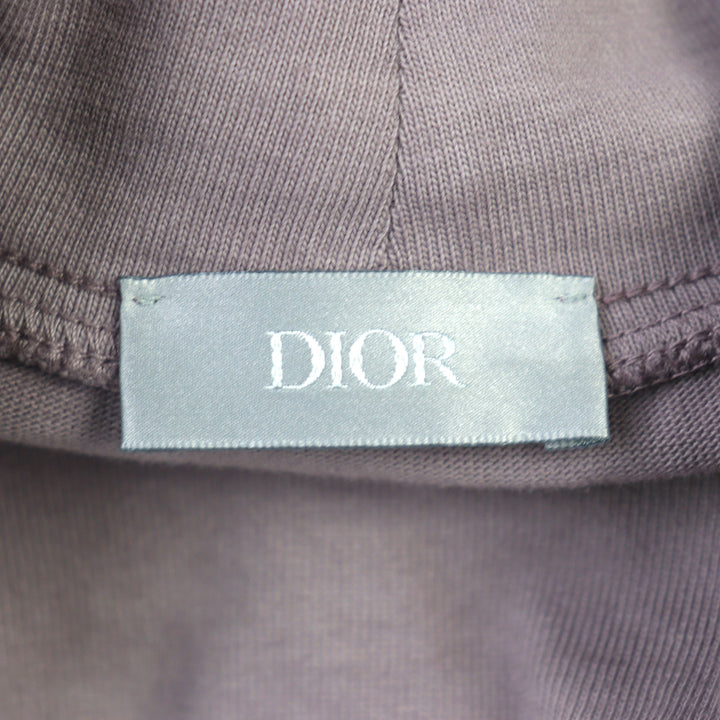 極美品○DIOR ディオール オム 2022年製 213J649A0554 コットン100% ロゴ刺繍 ハイネック 長袖Ｔシャツ L イタリア製 正規品 メンズ