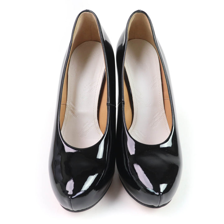 極美品☆Maison Margiela 22 メゾンマルジェラ22 58WL0073 パテントレザー パンプス ブラック 37 箱・保存袋付き イタリア製 レディース