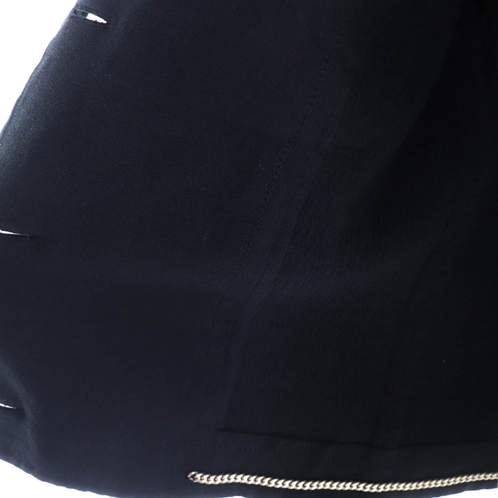 未使用品△CHANEL シャネル 21S P70545 コットン ナンバリングボタン ノーカラージャケット ブラック 34 フランス製 レディース オススメ