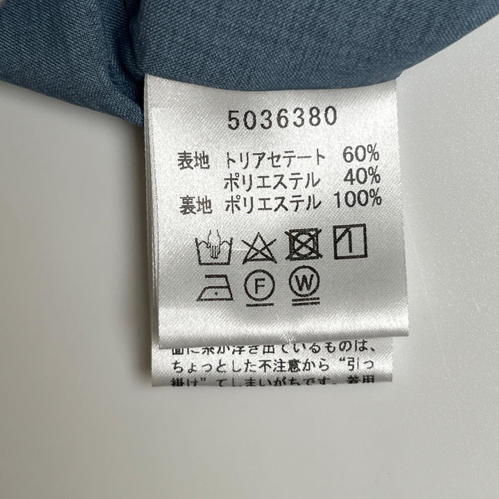 極美品▲Rene ルネ basic ノースーリーブ バルーン ワンピース ドレス ライトブルー 38 日本製 正規品 レディース