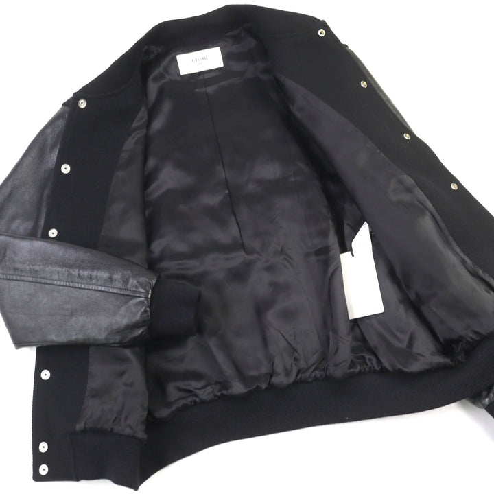 未使用品○CELINE セリーヌ 22AW 2V09M896C BOY DOLL TEDDY JACKET ボーイドール レザー切替 テディジャケット 50 正規品 定価445500円