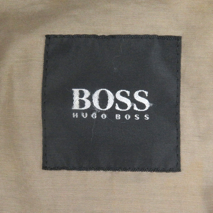 人気□HUGO BOSS ヒューゴボス ヤギ革 ゴートスキン レザージャケット ライダース バイカージャケット チャコール系 46 正規品 メンズ