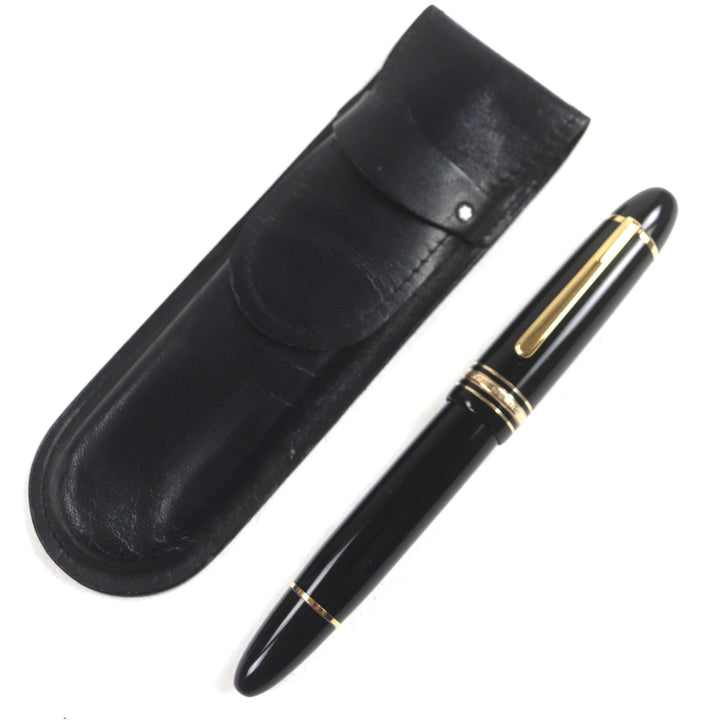 良品▼MONTBLANC モンブラン マイスターシュテュック 149 ペン先14K EFニブ ホワイトスター 万年筆 ブラック ゴールド ドイツ製 メンズ