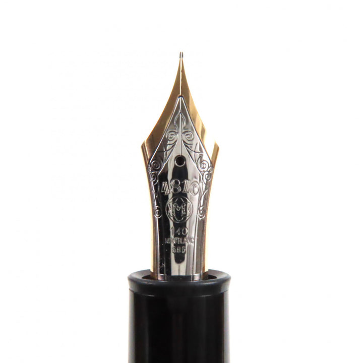 良品▼MONTBLANC モンブラン マイスターシュテュック 149 ペン先14K EFニブ ホワイトスター 万年筆 ブラック ゴールド ドイツ製 メンズ