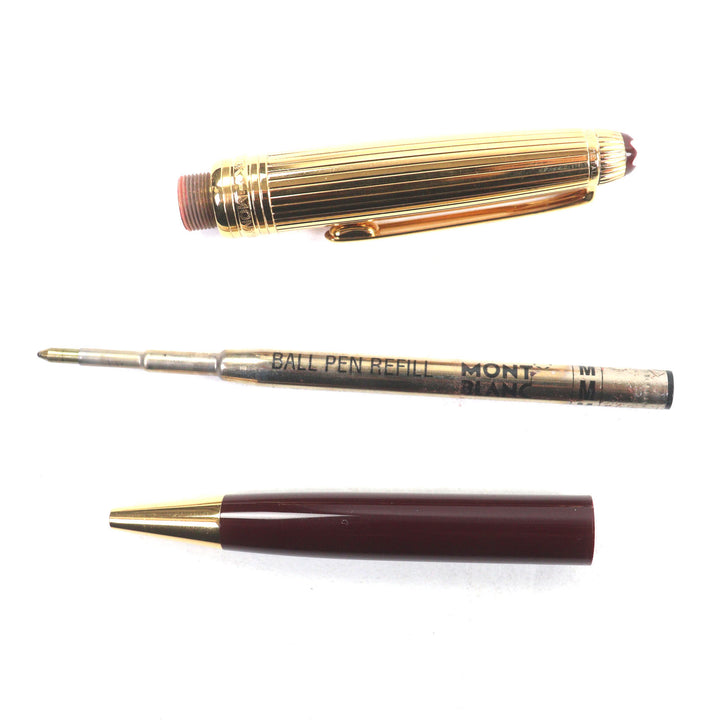 美品▼モンブラン マイスターシュテュック クラシック ソリテール ドゥエ バーメイル キャップ925 ボールペン 総重量32.97g 筆記確認済み