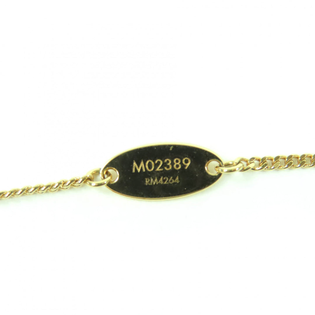 極美品☆LOUIS VUITTON ルイヴィトン 2024年製 M02389 ネックレス・マイLV ハート ラインストーン ゴールド 箱・保存袋付き イタリア製
