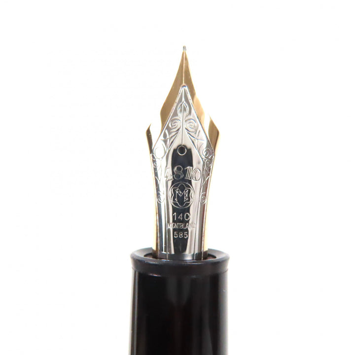 美品▼MONTBLANC モンブラン マイスターシュテュック 149 ペン先14K Fニブ ホワイトスター 万年筆 ブラック ゴールド ケース付 ドイツ製