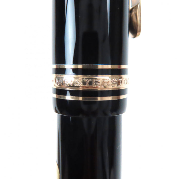 美品▼MONTBLANC モンブラン マイスターシュテュック 149 ペン先14K Fニブ ホワイトスター 万年筆 ブラック ゴールド ケース付 ドイツ製