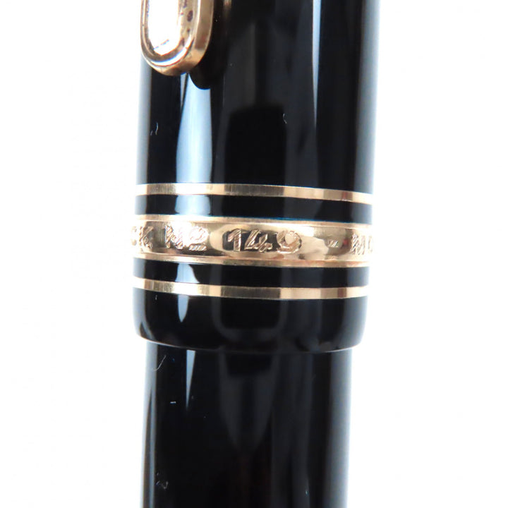 美品▼MONTBLANC モンブラン マイスターシュテュック 149 ペン先14K Fニブ ホワイトスター 万年筆 ブラック ゴールド ケース付 ドイツ製