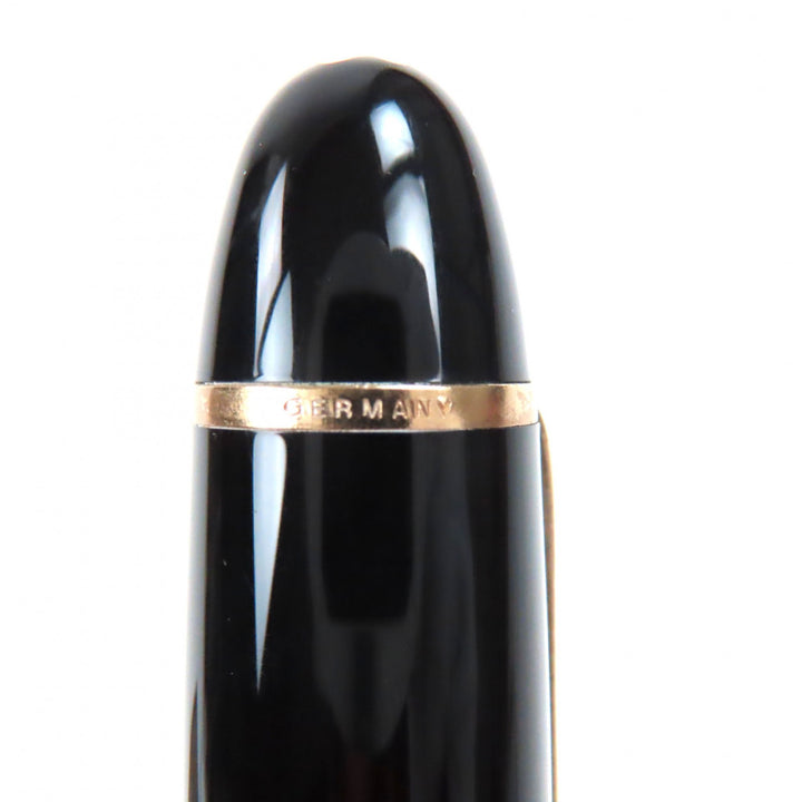 美品▼MONTBLANC モンブラン マイスターシュテュック 149 ペン先14K Fニブ ホワイトスター 万年筆 ブラック ゴールド ケース付 ドイツ製