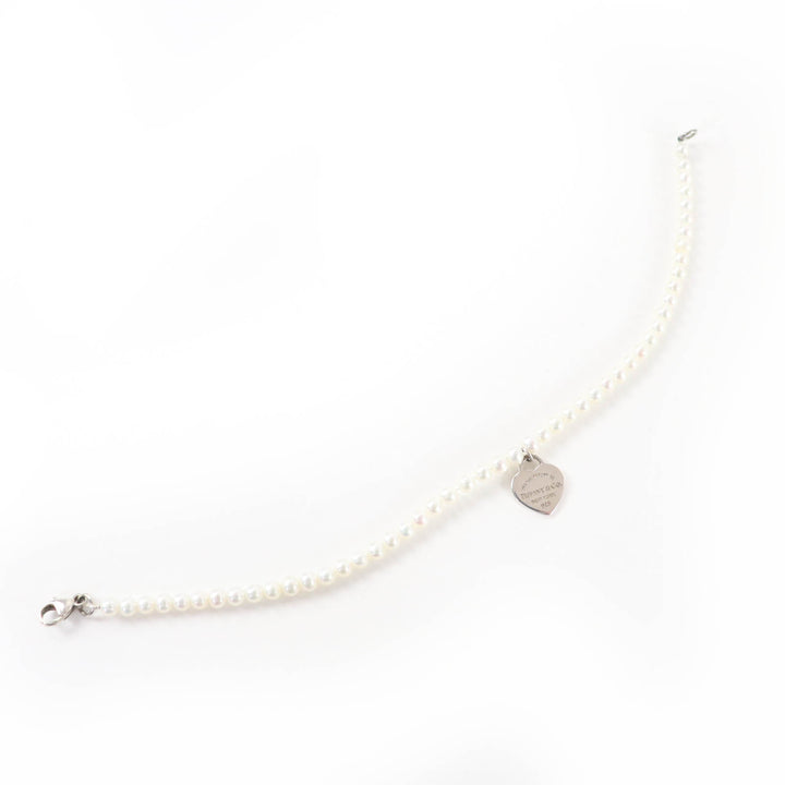 美品☆TIFFANY&amp;Co. リターン トゥ ティファニー ミニハートタグ ブレスレット 925 フレッシュウォーターパール シルバー 重量4.1g