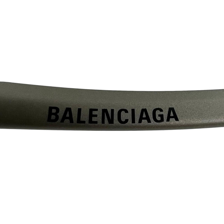 極美品▲BALENCIAGA バレンシアガ BB0229S ミラーレンズ メタリック サングラス カーキグレー 59□20 125 イタリア製 メンズ