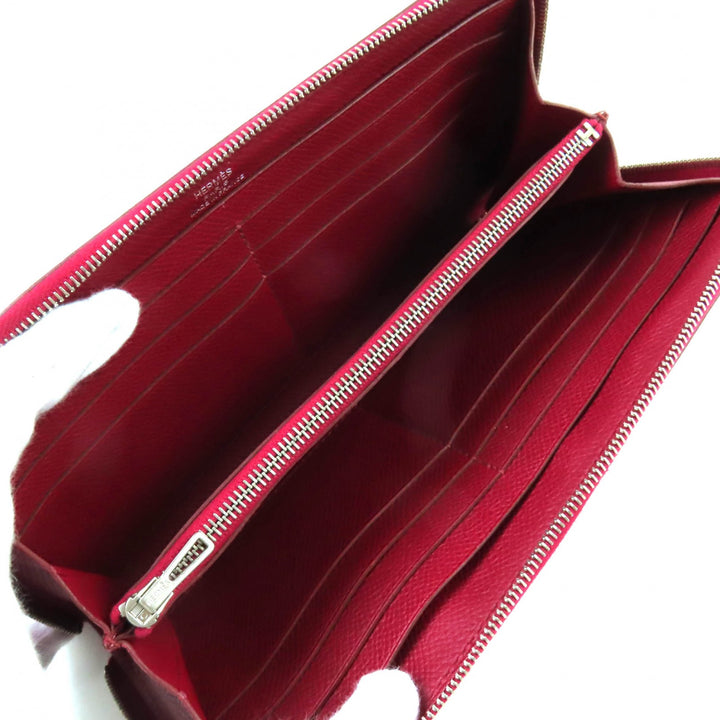 美品★HERMES エルメス アザップロングクラシック ルビー ヴォーエプソン ラウンドジップウォレット 長財布 □R刻印 箱付　フランス製