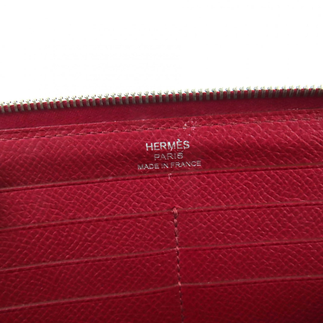 美品★HERMES エルメス アザップロングクラシック ルビー ヴォーエプソン ラウンドジップウォレット 長財布 □R刻印 箱付　フランス製