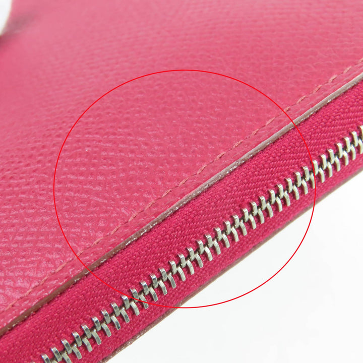 美品★HERMES エルメス アザップロングクラシック ルビー ヴォーエプソン ラウンドジップウォレット 長財布 □R刻印 箱付　フランス製
