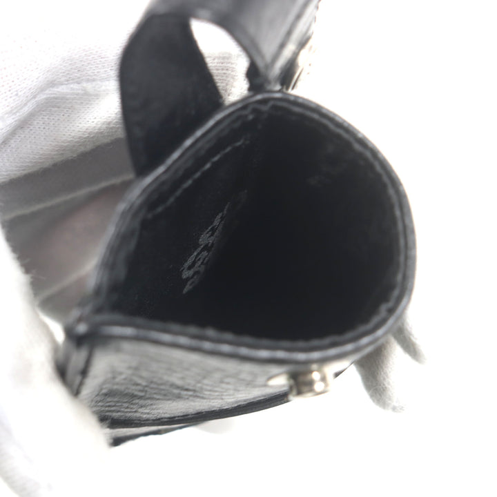 美品▼CHROME HEARTS クロムハーツ The Way I Walk ザウェイアイウォーク レザー 925 CHプラスパッチ スクロールラベル パスケース 黒