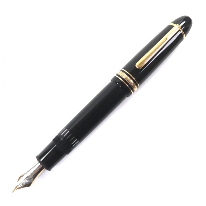 良品▼MONTBLANC モンブラン マイスターシュテュック 149 ペン先14K Fニブ ホワイトスター 万年筆 ブラック ゴールド メンズ