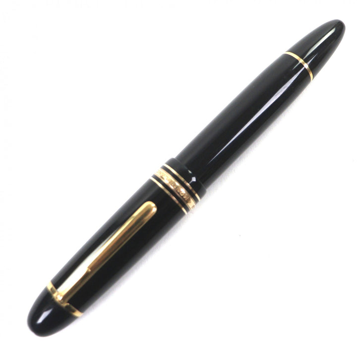 良品▼MONTBLANC モンブラン マイスターシュテュック 149 ペン先14K Fニブ ホワイトスター 万年筆 ブラック ゴールド メンズ