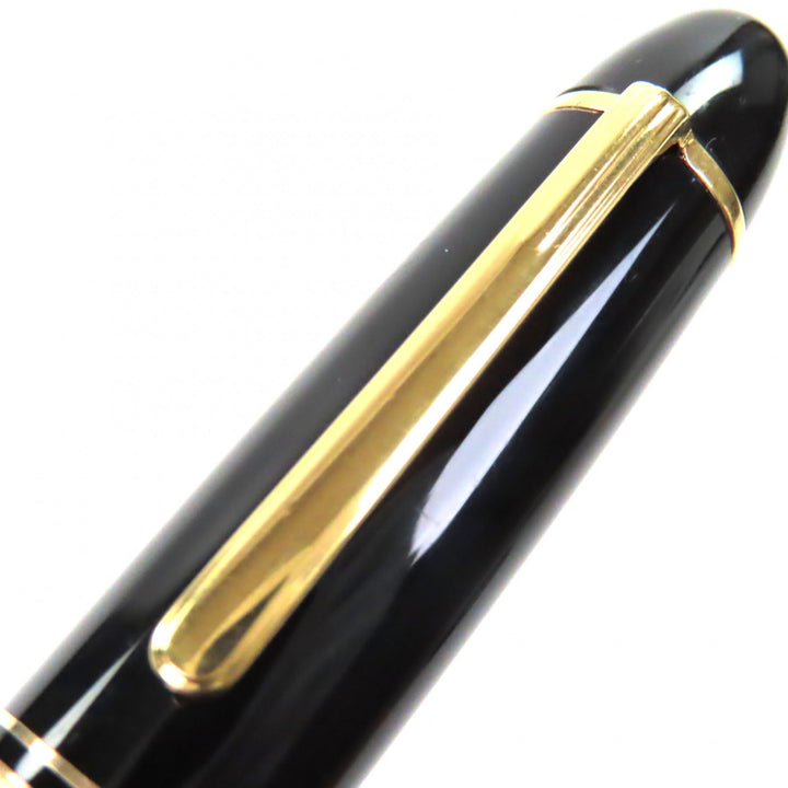 良品▼MONTBLANC モンブラン マイスターシュテュック 149 ペン先14K Fニブ ホワイトスター 万年筆 ブラック ゴールド メンズ