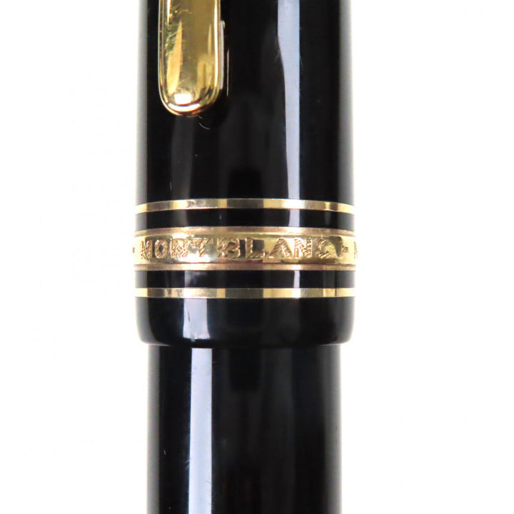 良品▼MONTBLANC モンブラン マイスターシュテュック 149 ペン先14K Fニブ ホワイトスター 万年筆 ブラック ゴールド メンズ