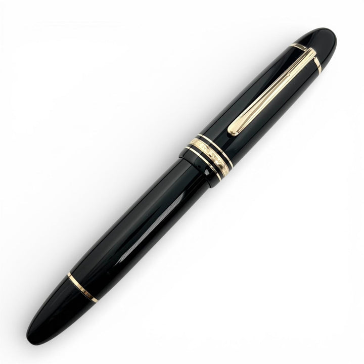 良品▲MONTBLANC モンブラン マイスターシュテュック 149 ペン先14K Bニブ ホワイトスター 万年筆 ブラック ゴールド ドイツ製 メンズ
