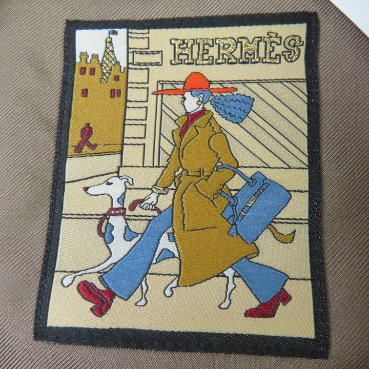 未使用品☆HERMES エルメス ドーヴィル カシミヤ100％ シルバー金具 セリエ金具 キャスケット ブラウン系 58 保存袋付き 仏製 レディース