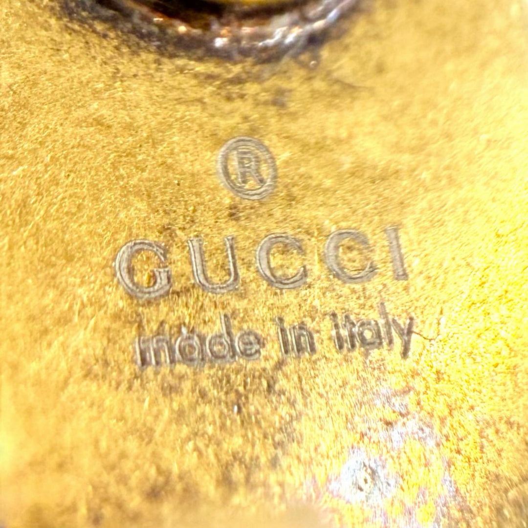 美品☆GUCCI グッチ GGマーモント ライオンヘッド アクセサリー イヤリング ゴールド イタリア製 レディース 保存袋付き