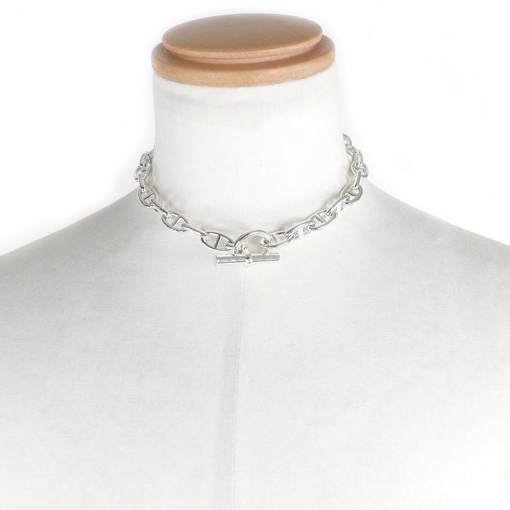 極美品□HERMES エルメス 2023年製 シェーヌダンクル GM SV925 29コマ チェーンネックレス アクセサリー シルバー フランス製 重量129.7g