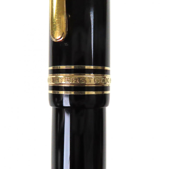 良品▼MONTBLANC モンブラン マイスターシュテュック 149 ペン先14K Fニブ ホワイトスター 万年筆 ブラック ゴールド ドイツ製 メンズ