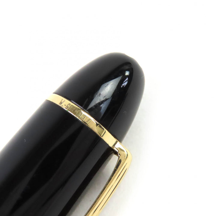 良品△MONTBLANC モンブラン マイスターシュテュック 149 Fニブ ペン先18K ホワイトスター 万年筆 ブラック ゴールド 西ドイツ メンズ