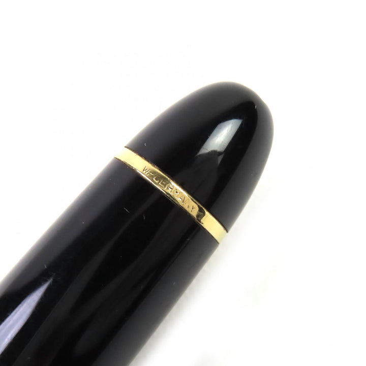 良品△MONTBLANC モンブラン マイスターシュテュック 149 Fニブ ペン先18K ホワイトスター 万年筆 ブラック 西ドイツ製 メンズ　