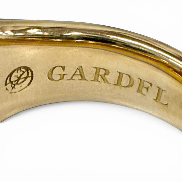 美品▼GARDEL ガーデル ホースシューリング K18 ダイヤモンド D0.11 指輪 ゴールド JP14号 重量17.51g メンズ レディース アクセサリー