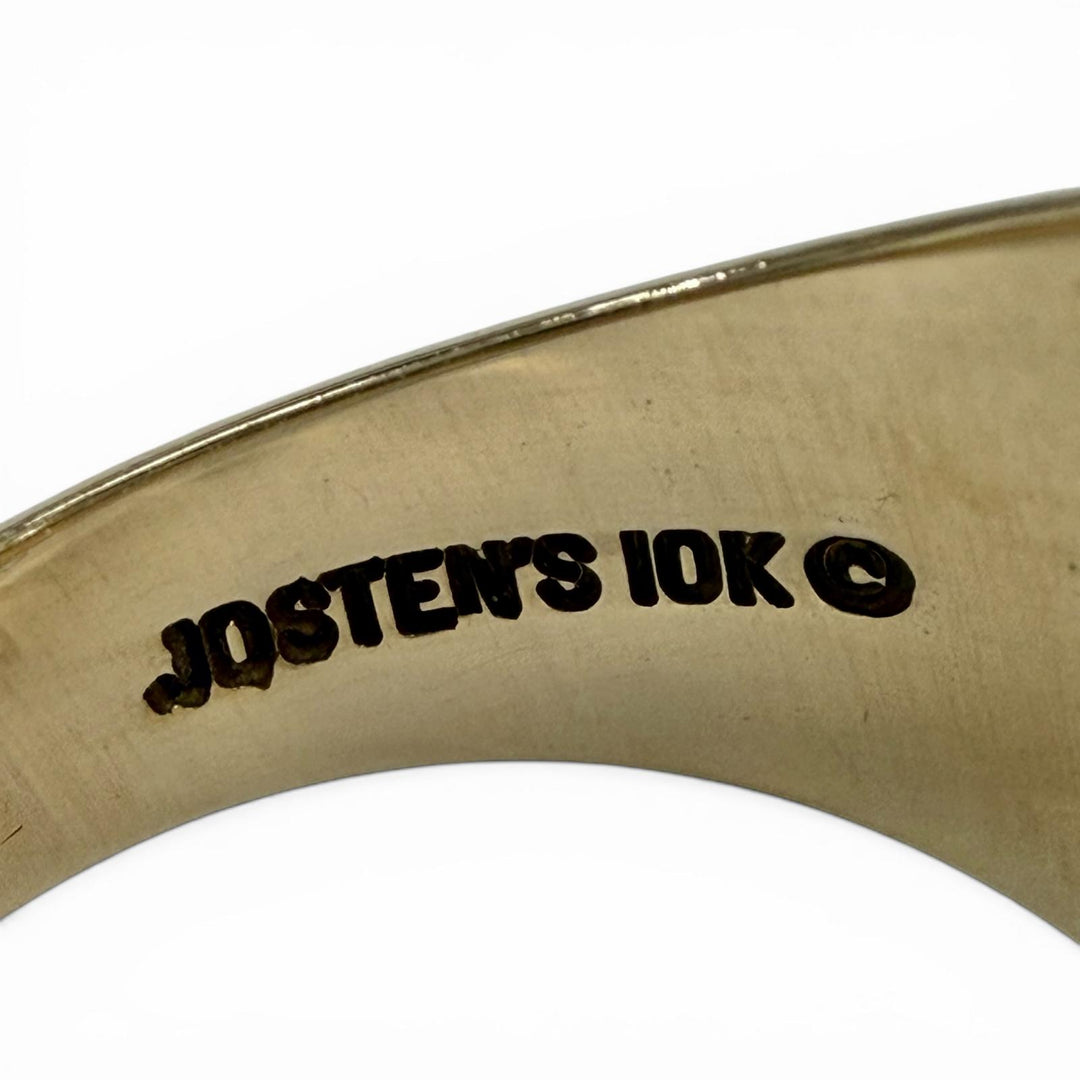 美品◇JOSTENS ジャスティンズ 10K LOS ALTOS HIGH SCHOOL 1974年 カレッジリング 指輪 ゴールド ピンク JP14号 重量6.75g メンズ