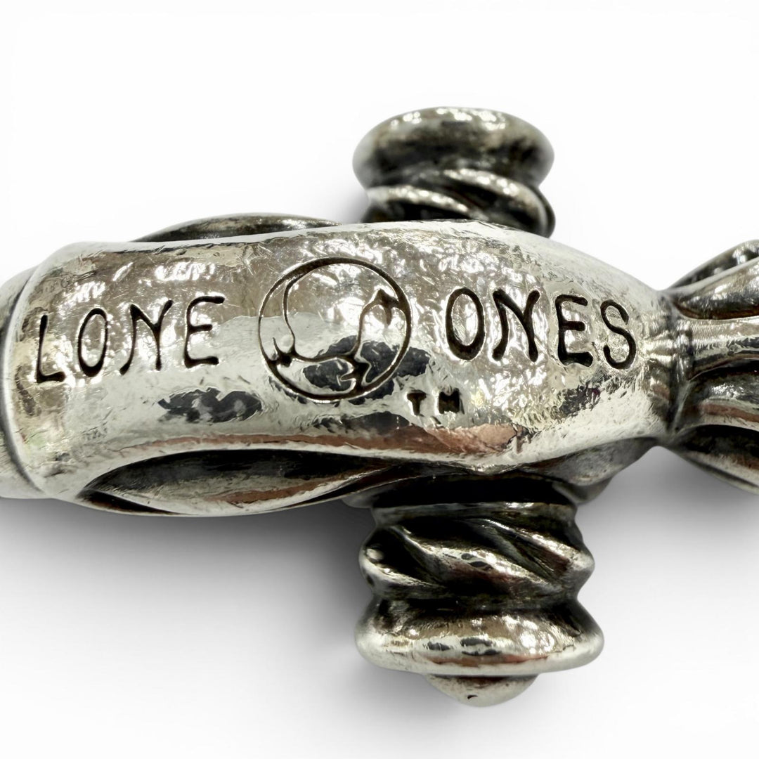 美品◇LONE ONES ロンワンズ 2クレーンベル M 925 キークラスプ キーホルダー アクセサリー シルバー USA製 重量56.5g メンズ
