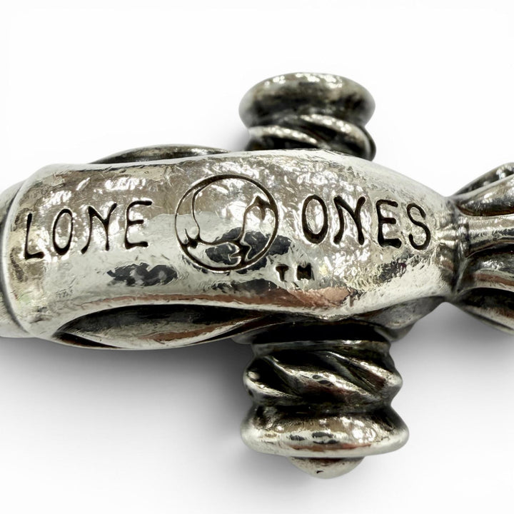 美品◇LONE ONES ロンワンズ 2クレーンベル M 925 キークラスプ キーホルダー アクセサリー シルバー USA製 重量56.5g メンズ