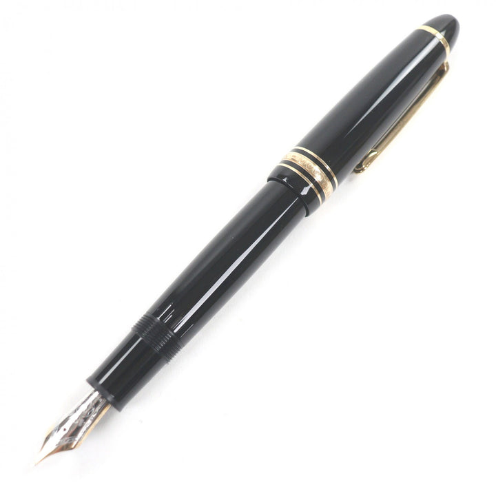 極美品□MONTBLANC モンブラン マイスターシュテュック クラシック ペン先14K Mニブ キャップ式 万年筆 ブラック ゴールド ドイツ製　