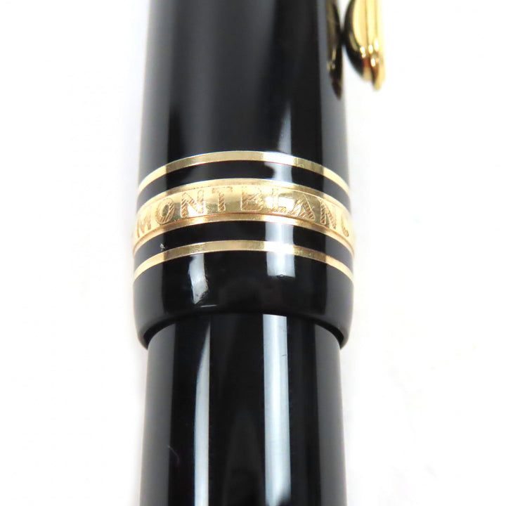極美品□MONTBLANC モンブラン マイスターシュテュック クラシック ペン先14K Mニブ キャップ式 万年筆 ブラック ゴールド ドイツ製　