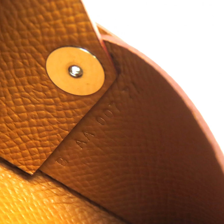 未使用品△HERMES エルメス カルヴィ ヴォーエプソン ゴールド シルバー金具 カードケース 名刺入れ B刻印 箱付き フランス製 レディース