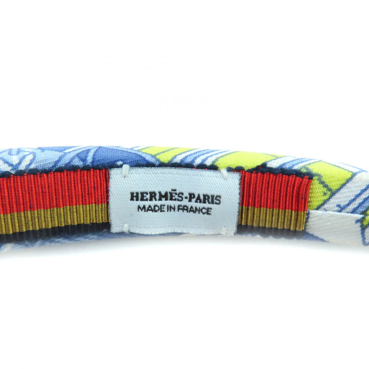 良品★HERMES エルメス エルザ 馬の伝説 シルク カチューシャ ヘアバンド ヘアアクセサリー マルチ フランス製 レディース