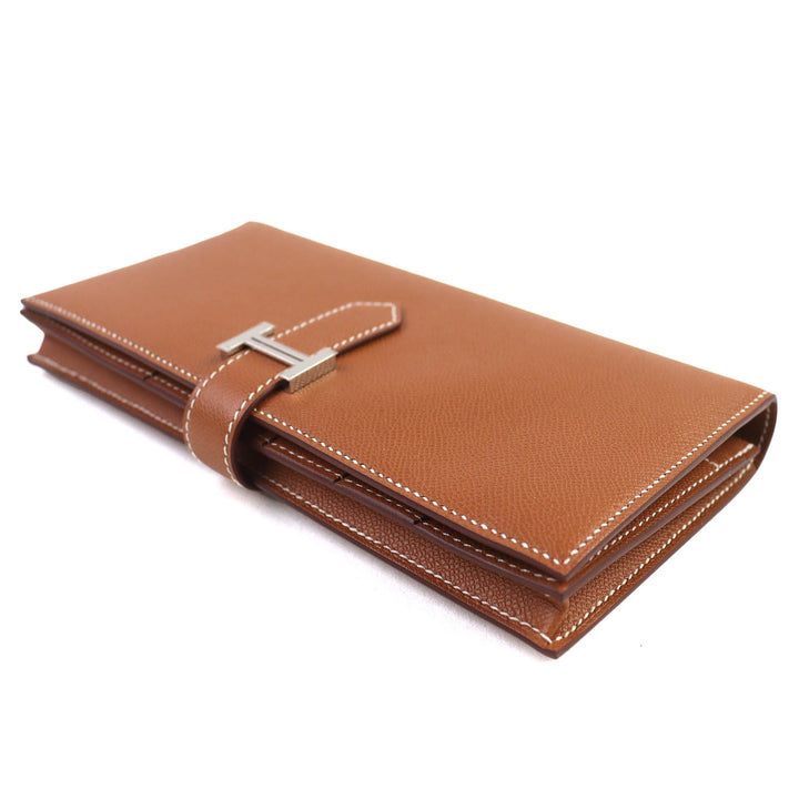 未使用品△HERMES エルメス ベアンスフレ ヴォーマダム ゴールド シルバー金具 Hロゴ ロングウォレット 長財布 W刻印 箱付き フランス製
